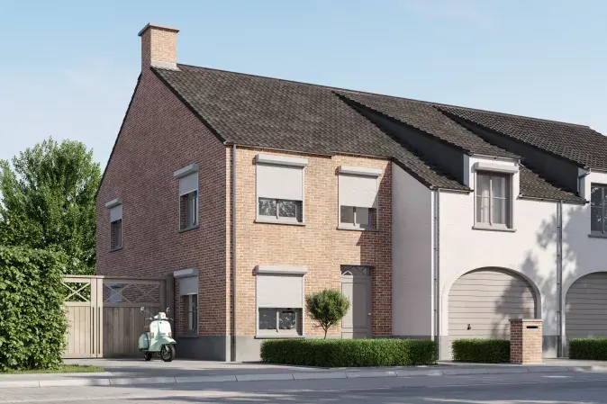 Landelijke woning met rolluiken voor alle ramen